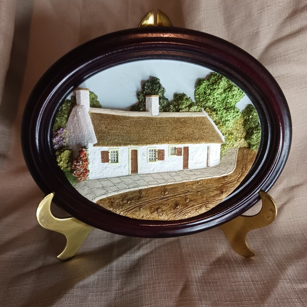 Robert Burns Clay Cottage 3D Sculpture